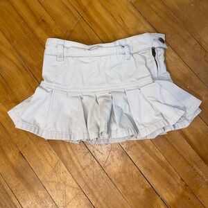 Ralph Lauren Girls Pleated Khaki 100% Cotton Mini Skort/Skirt 4/4T